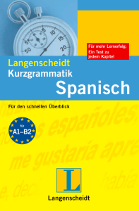 Langenscheidt Kurzgrammatik Spanisch Fur A1-B2